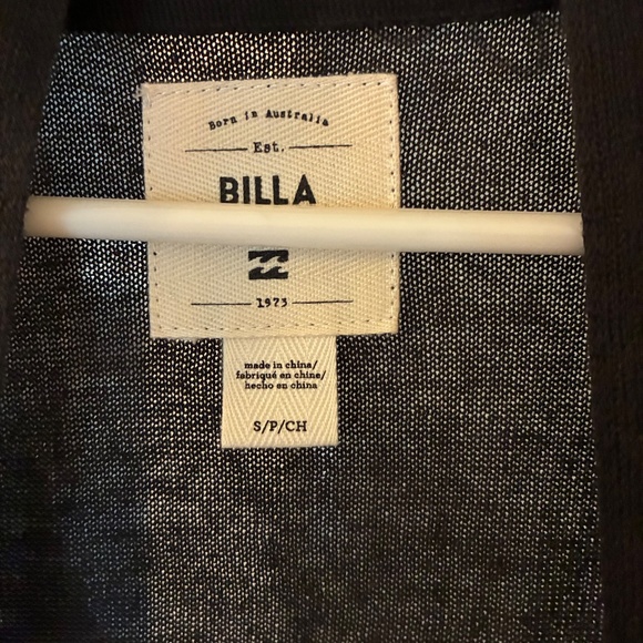 Billa Open-Front Black Cardigan | Long Drape Sweater, Pockets, Minimalist Layer - Picture 2 of 3